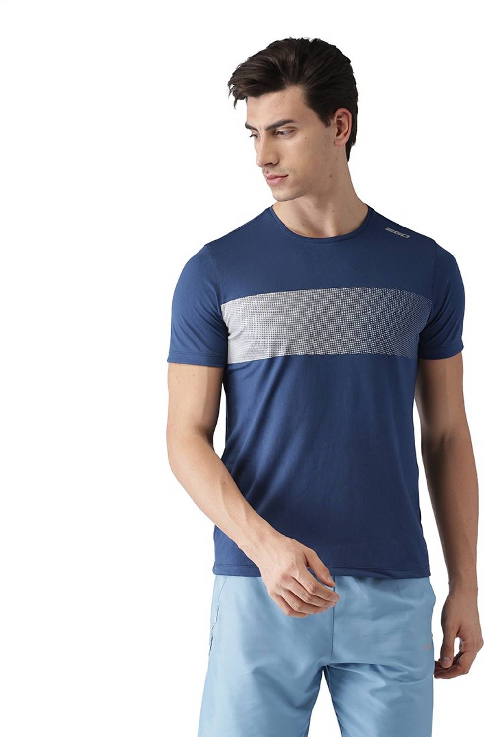 2GO Printed Men Round Neck Blue T-Shirt