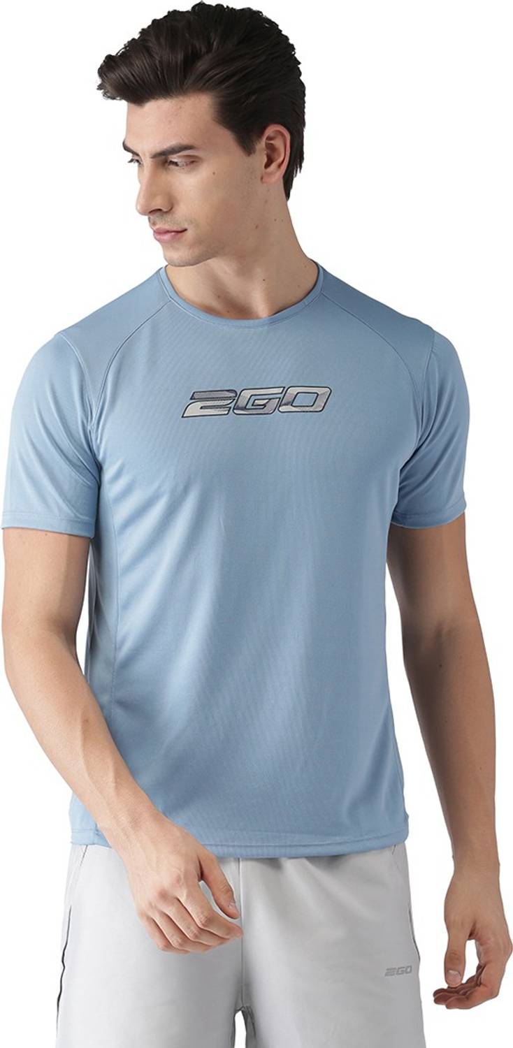 2GO Printed Men Round Neck Blue T-Shirt