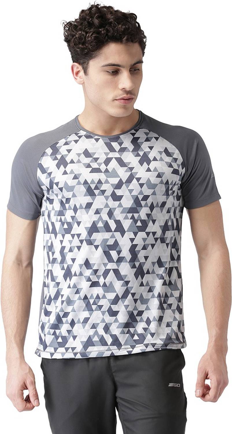 2GO Printed Men Round Neck Grey T-Shirt