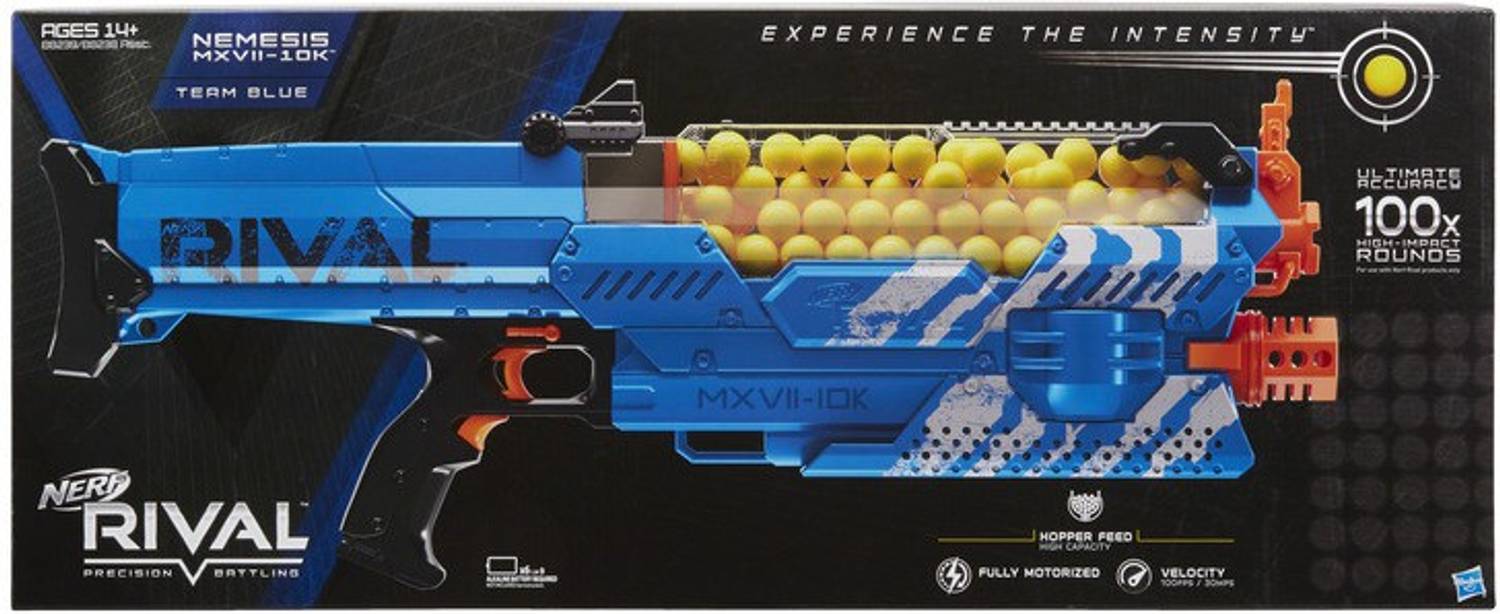 ナーフ ライバル ネメシス 充電式のバッテリー付き Nerf Rival Nemesis Blue Guns & Darts - Rival Nemesis Blue . shop