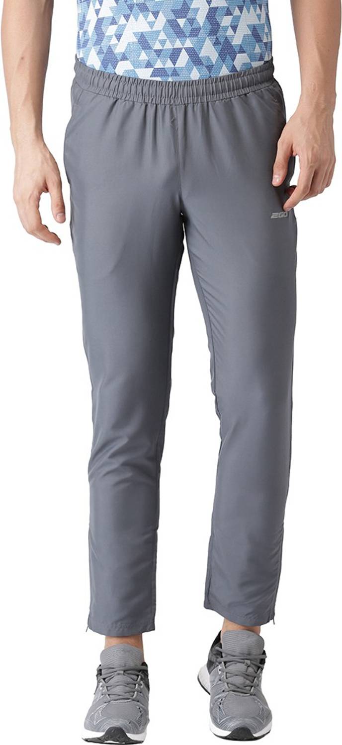 2GO Solid Men Grey Track Pants