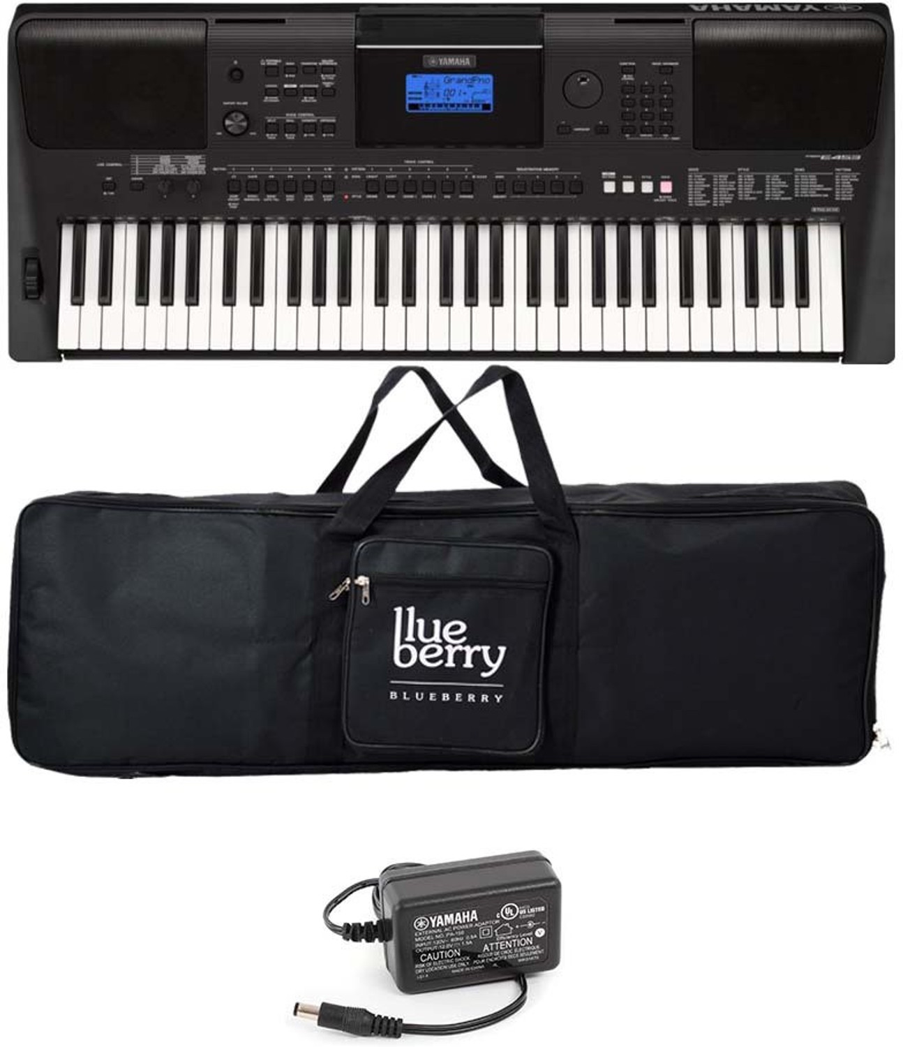 YAMAHA PSR - E453, 61 keys Keyboard along with Adapter and