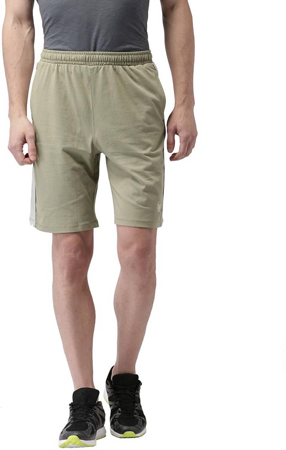 2GO Solid Men Dark Green Sports Shorts