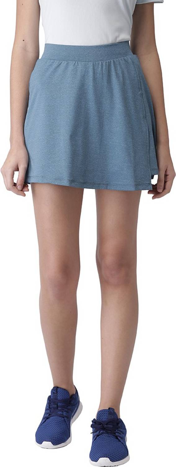 2GO Solid Women Skorts Light Blue Skirt