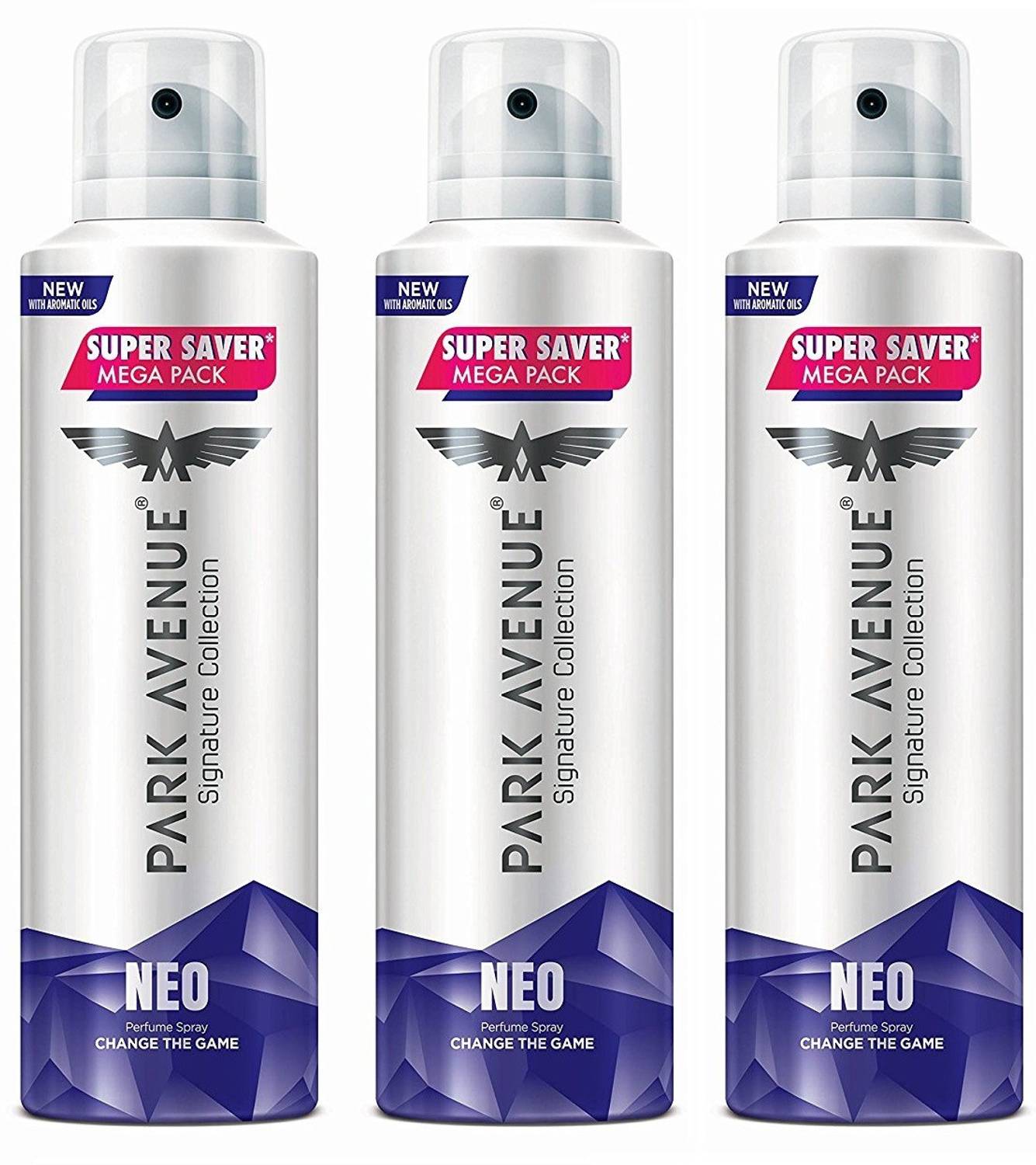 PARK AVENUE Mega Neo (Pack of 3) 220 ml each Perfume Body Spray