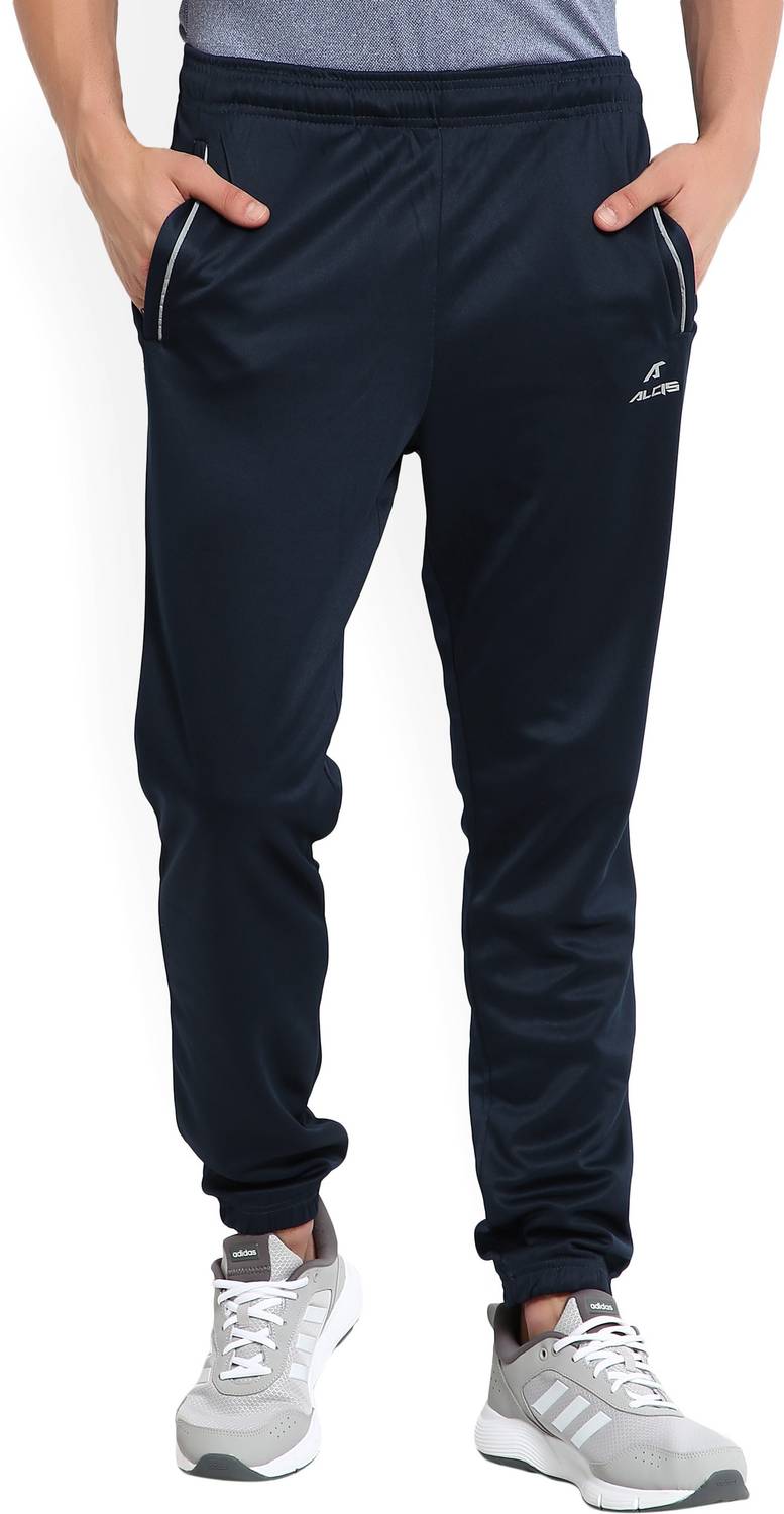ALCIS Solid Men Dark Blue Track Pants