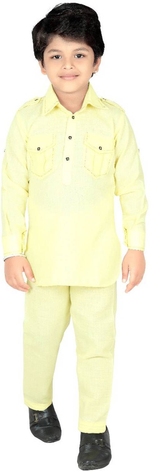 AHHAAAA Boys Casual Pathani Suit Set