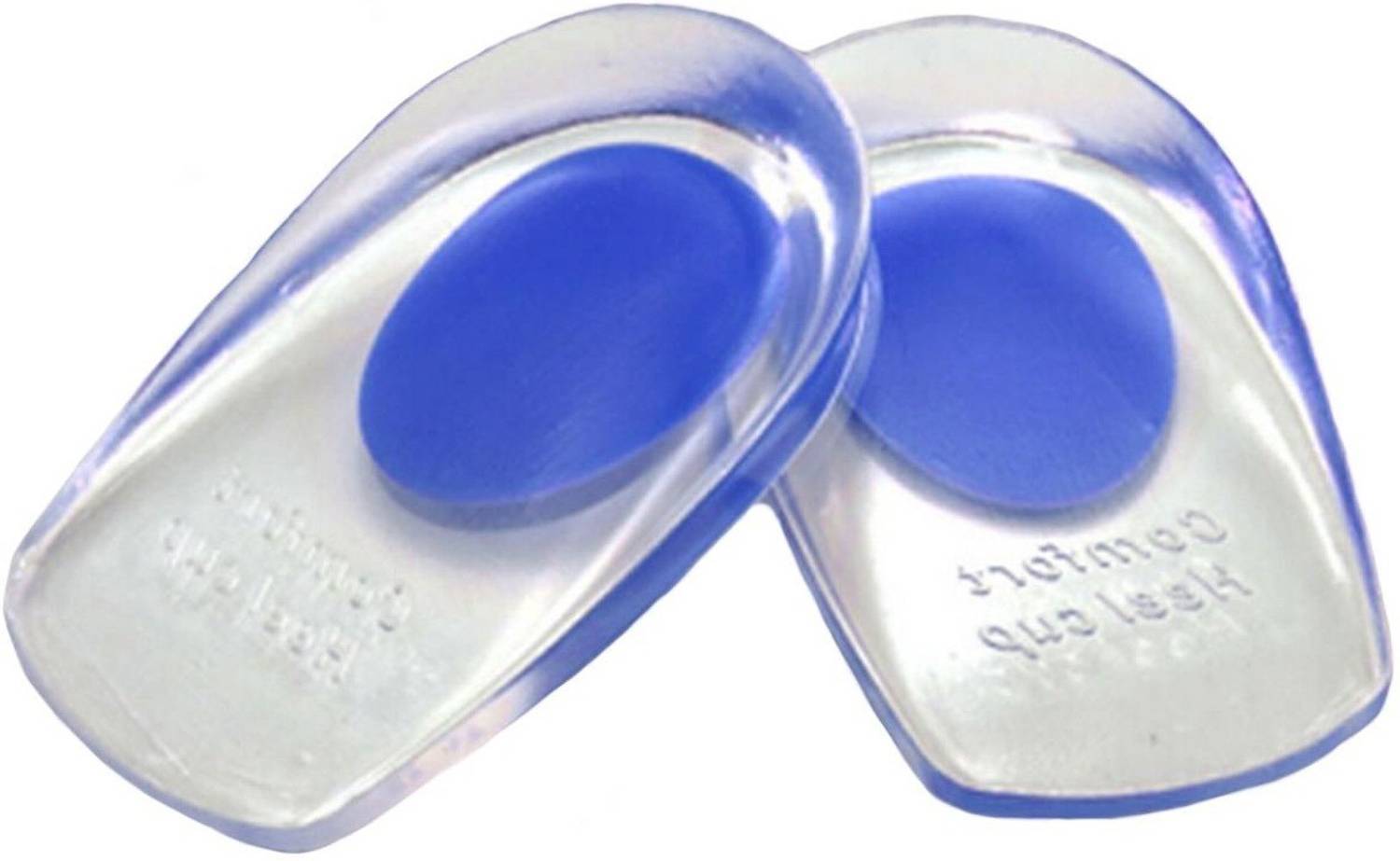 AlexVyan Blue Heel Cushions For Orthopedic Heel Spur Support And Plantar Fasciitis Gel- Heel Pad Heel Socks Height Increaser- Foot Insole For Men Women Boys Insole
