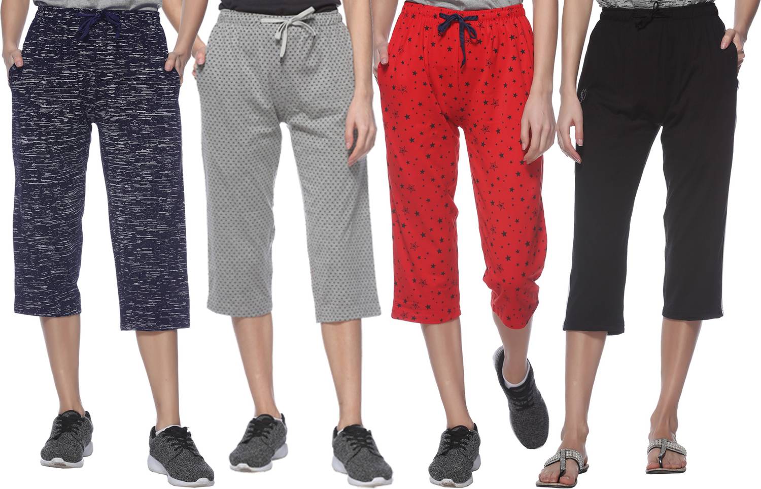 69GAL Capri For Girls Casual Printed Cotton Blend