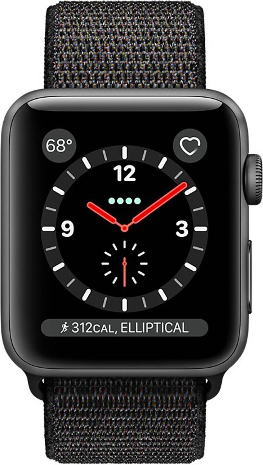 Apple Watch Series 3 GPS + Cellular - (Black Strap, Regular)