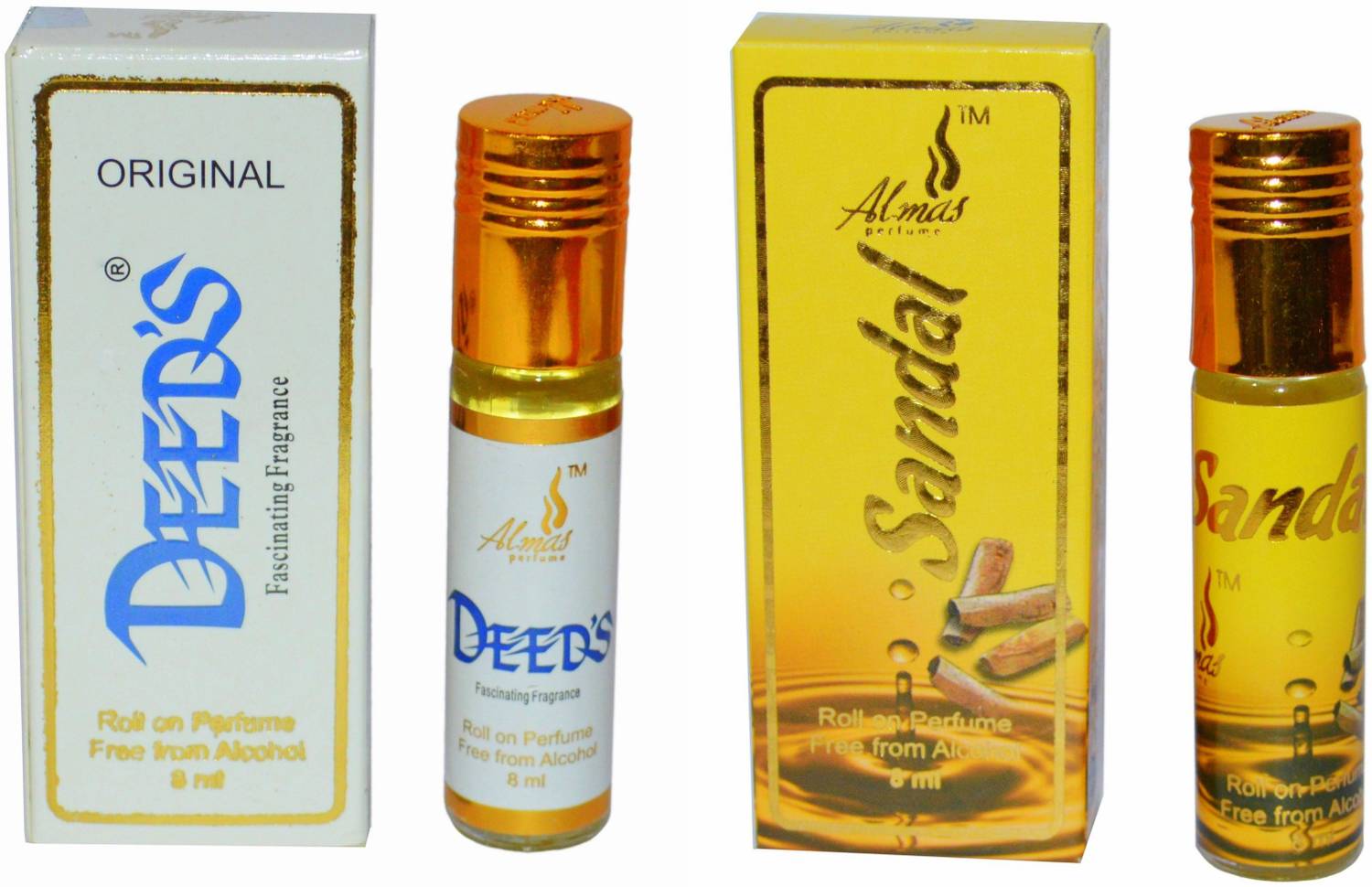Almas FASCINATING SANDAL + DEEDS POCKET Floral Attar