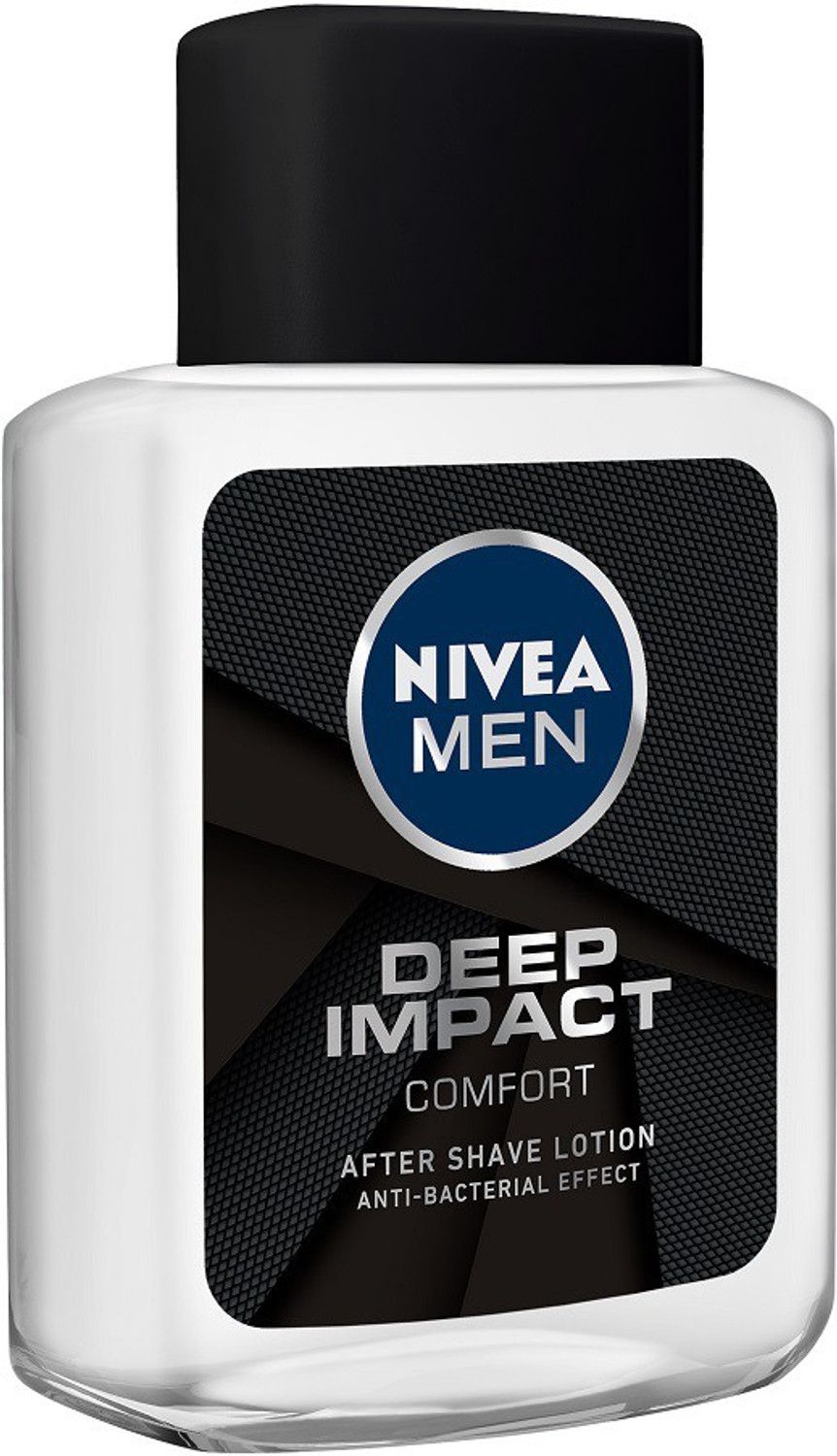Image of Nivea Men Shaving, Deep Impact Comfort After Shave Lotion, Anti Bacterial Effect (100 ml)
