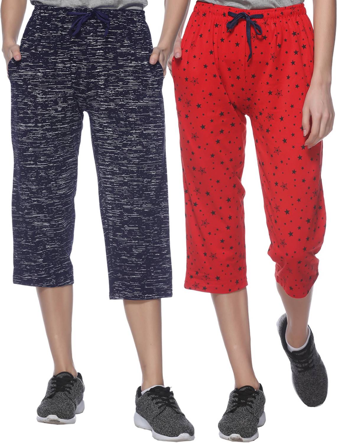 69GAL Capri For Girls Casual Printed Cotton Blend