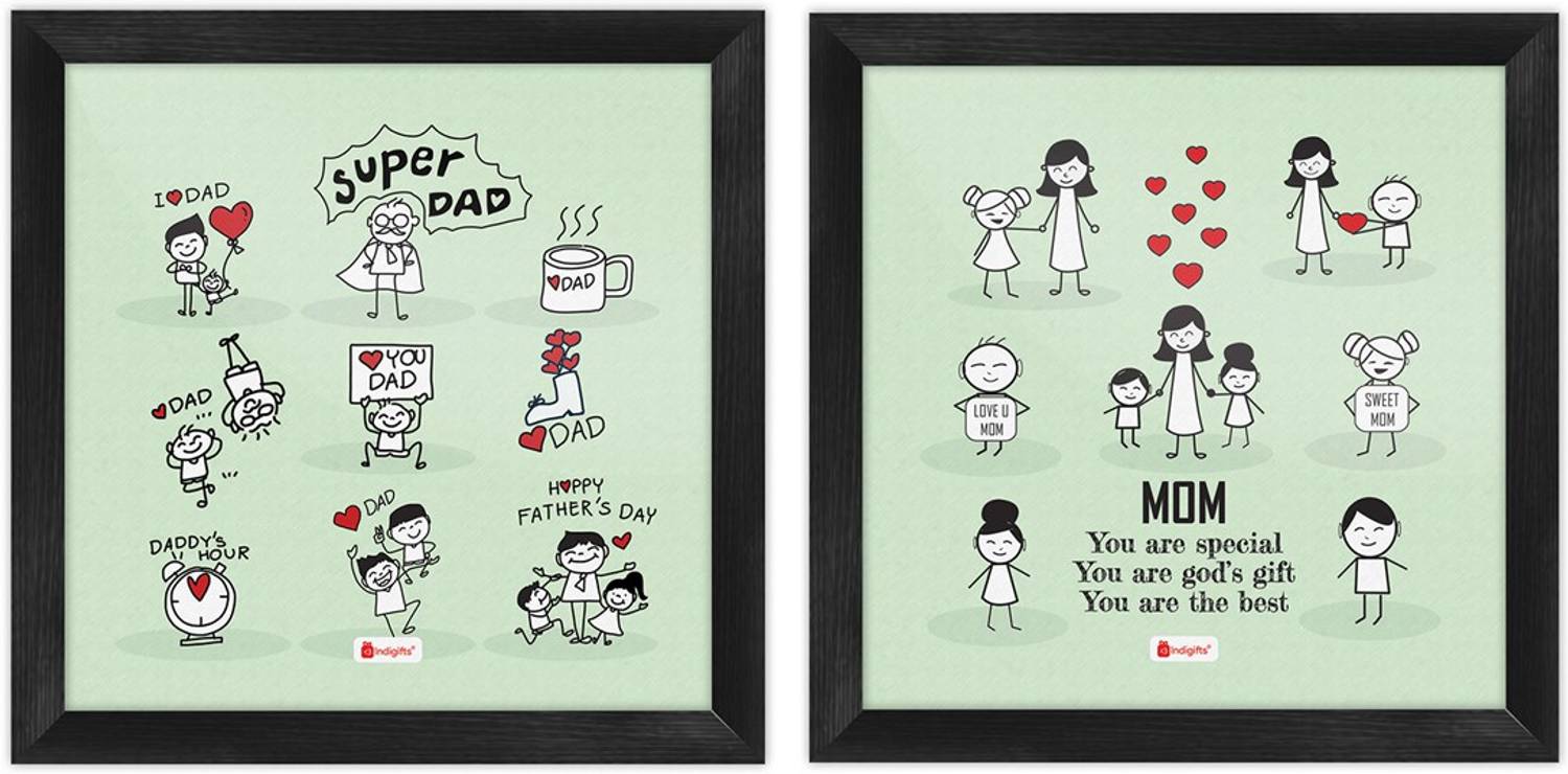 Anniversary Gifts for Mom Dad, Gift for Papa, Fathers Birthday Gift, Dad Gift, Mothers Day Gifts, Posters for Walls with Frame Paper Print