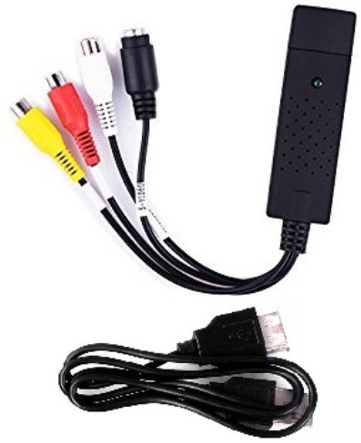 AVB TV-out Cable USB 2.0 Easycap Easier Cap 4 Channel DC60-008 Tv Dvd Vhs Video Adapter Capture Card Audio Av Capture Support Windows Xp/7/Vista 32 Win 10- Video And Audio Capturing Device directly from TV