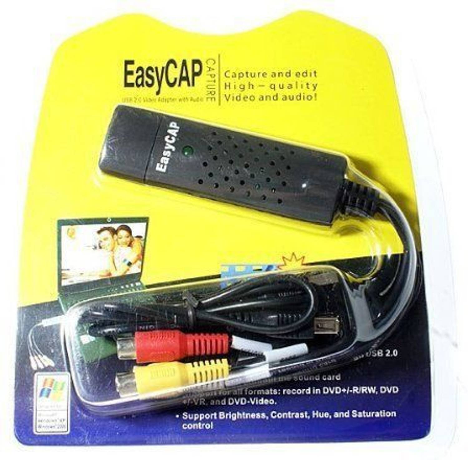 AVB TV-out Cable New USB 2.0 Easycap Easier Cap 4 Channel DC60-0
