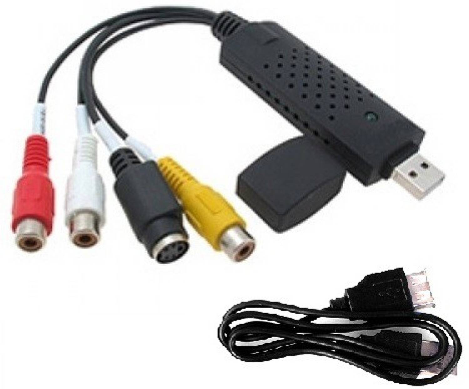 AVB TV-out Cable LatestTechnology USB 2.0 Easycap Easier Cap 4 Channel DC60-008 Tv Dvd Vhs Video Adapter Capture Card Audio Av Capture Support Windows Xp/7/Vista 32 Win 10- Video And Audio Capturing Device directly from TV