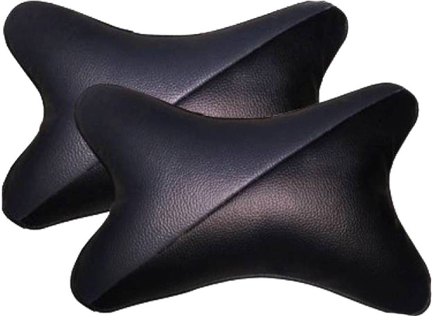 AuTO ADDiCT Black Leatherite Car Pillow Cushion for Maruti Suzuki