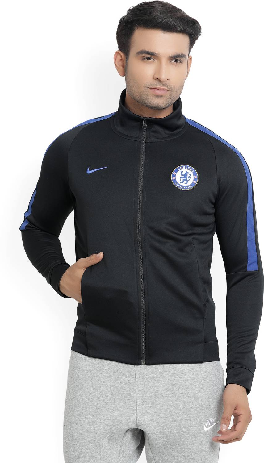 NIKE Full Sleeve Solid Men Jacket - Buy BLACK OR GREY NIKE Full NIKE Full Sleeve Solid Men Jacket - Buy BLACK OR GREY NIKE Full