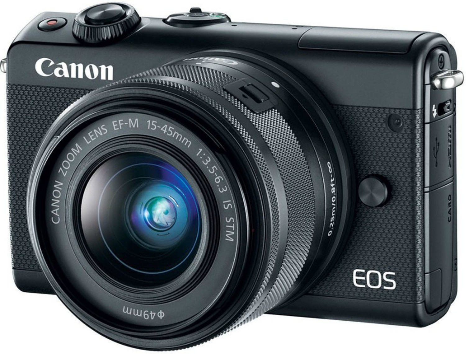 Image of Canon M100 Mirrorless Camera Body with Single Lens EF-M 15-45 mm IS STM