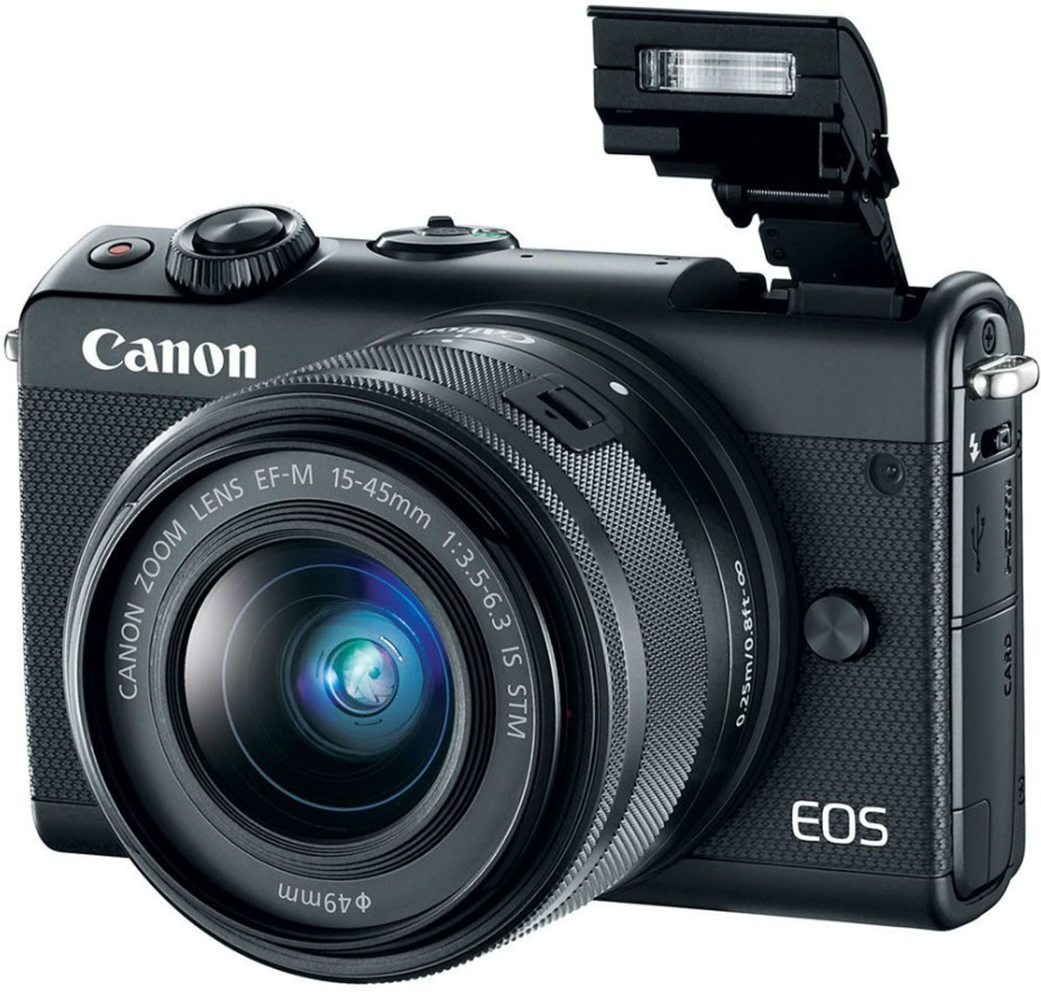 Image of Canon M100 Mirrorless Camera Body with Single Lens EF-M 15-45 mm IS STM