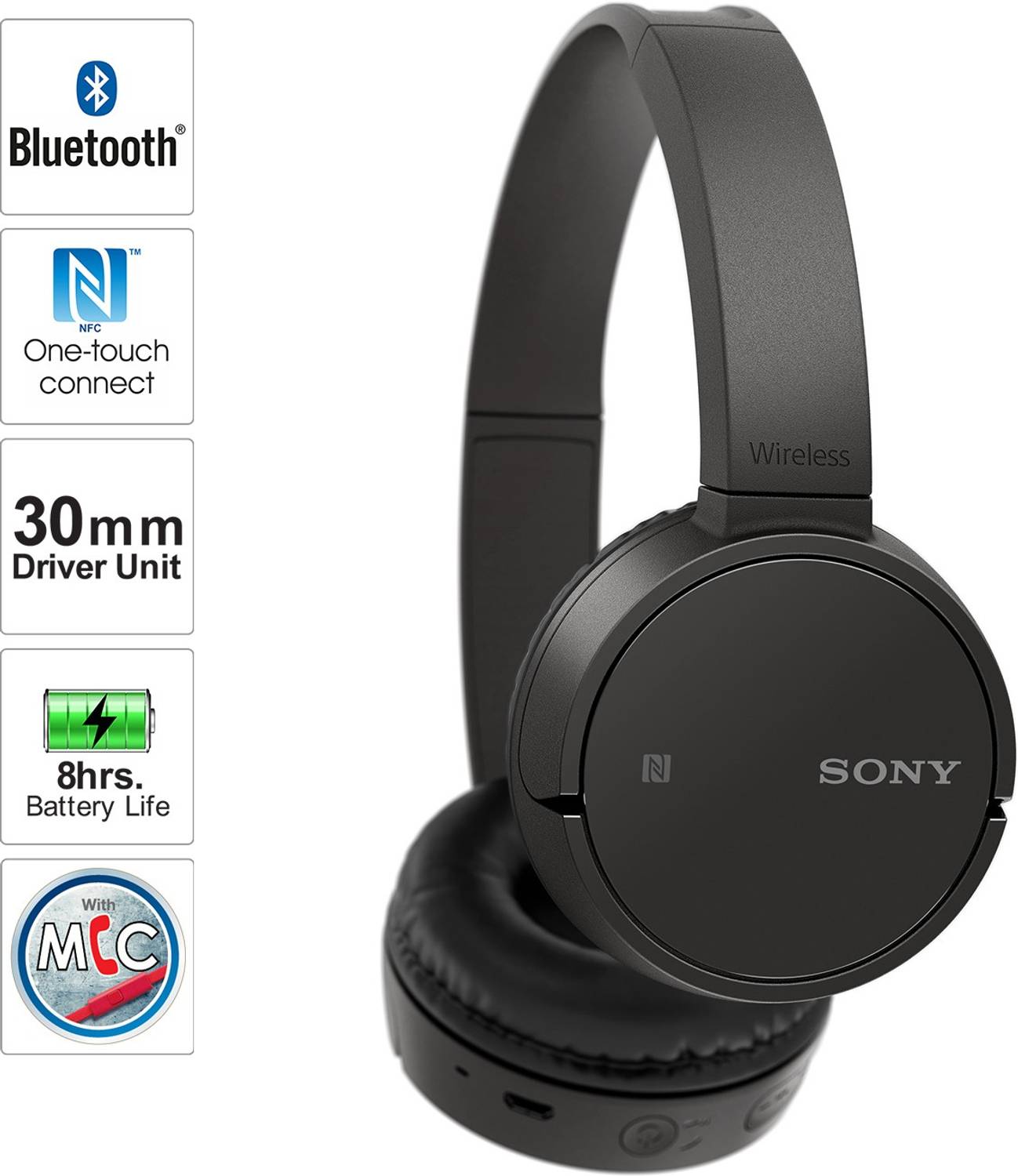 ソニー MDR-ZX220BT Bluetooth NFCヘッドフォン Sony MDR-ZX220BT On