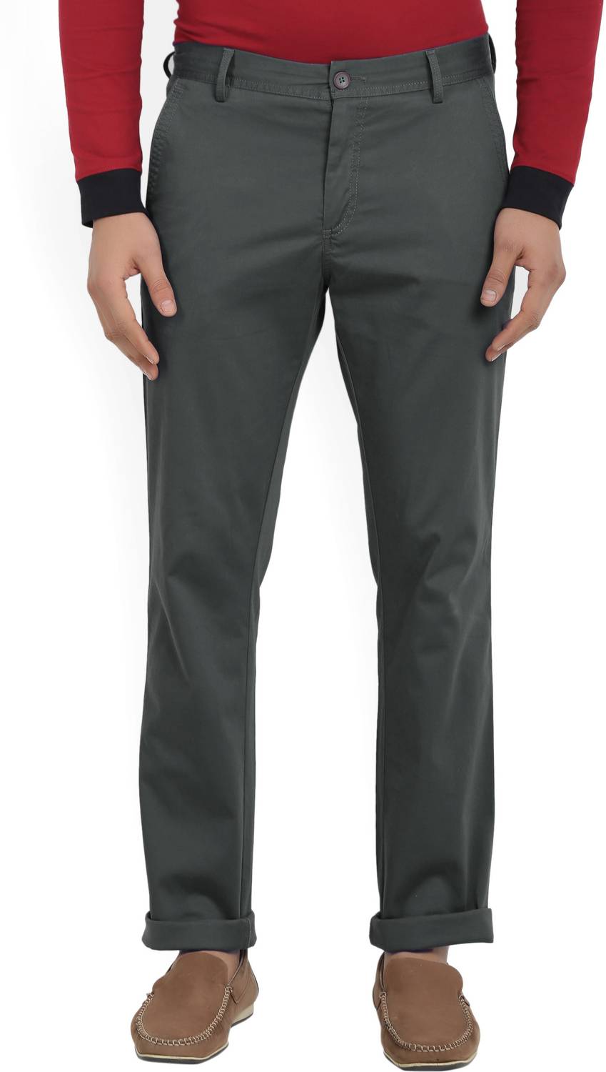 Allen Solly Regular Fit Men Grey Trousers