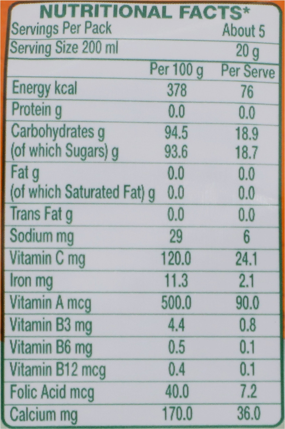 Image of TANG Orange Instant Drink Mix