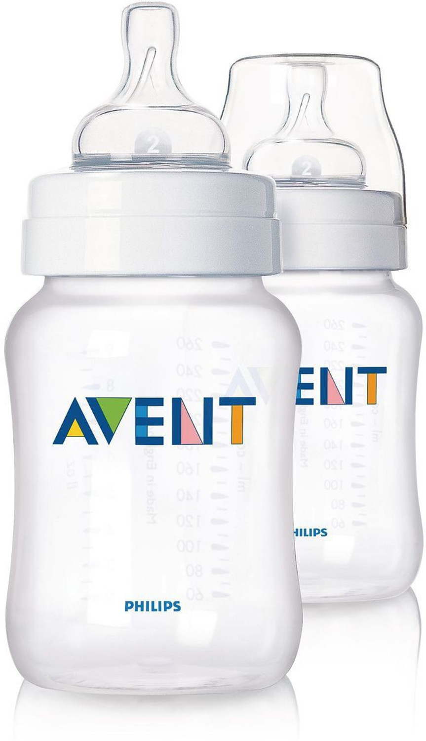 Image of PHILIPS AVENT Classic+ 2 Wide Neck Bottles - 260 ml