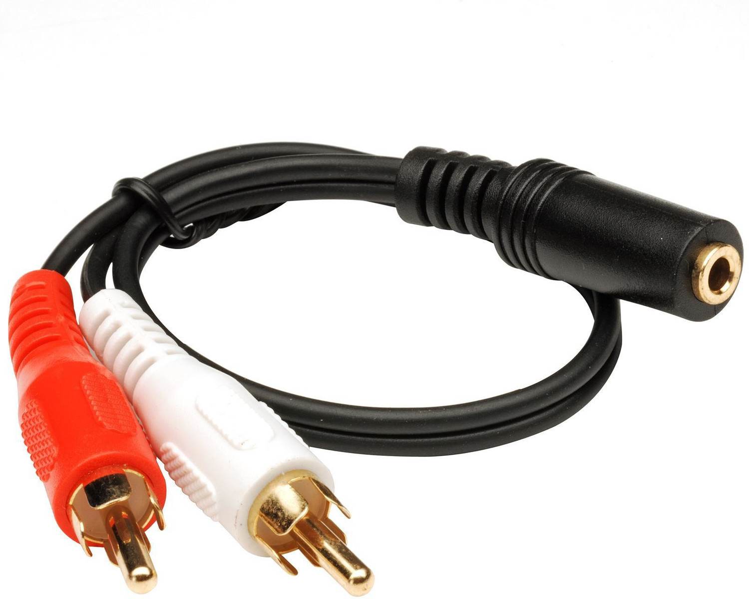 Image of DazzelOn TV-out Cable 1.5 Meter 3.5mm Stereo Female to 2 RCA Male Cable Aux Audio Cable