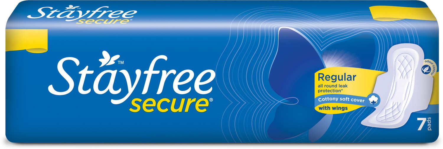 Image of STAYFREE Secure Cottony Soft Regular Wings Sanitary Pad