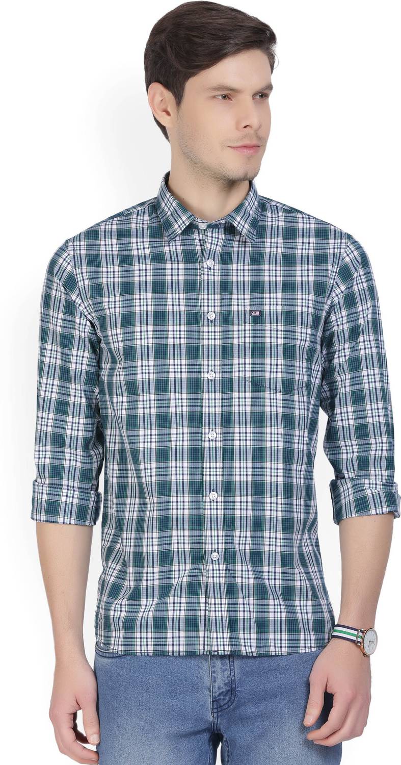 Arrow Sport Men Checkered Casual Green Shirt