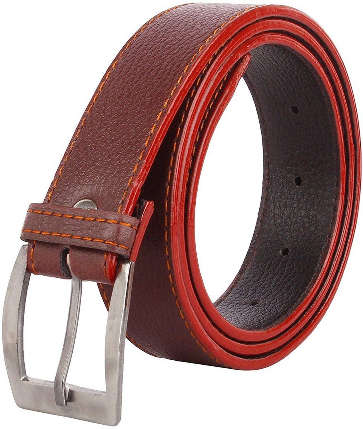 BESTO Men Casual Brown Artificial Leather Belt