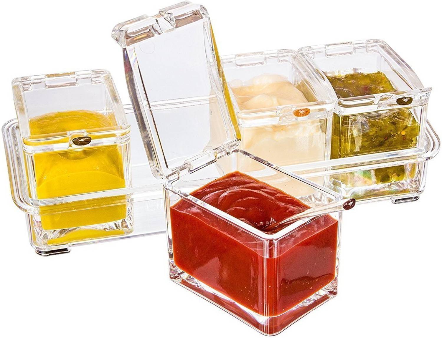 4square Sauce Set Crystal