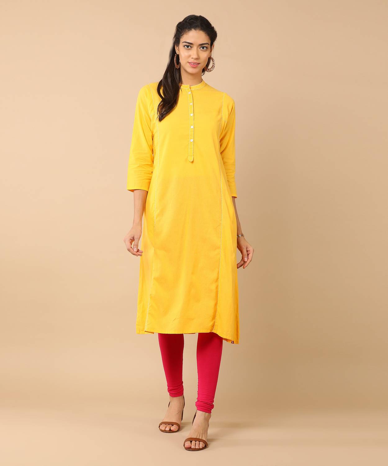 BIBA Women Solid A-line Kurta