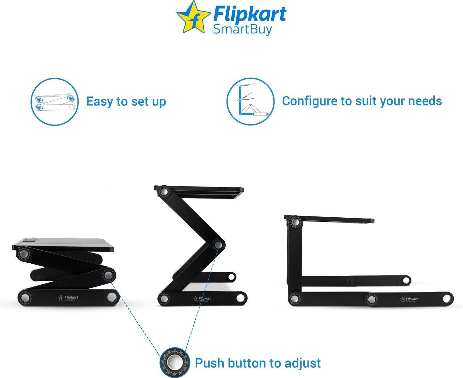 Image of Flipkart SmartBuy Metal Portable Laptop Table