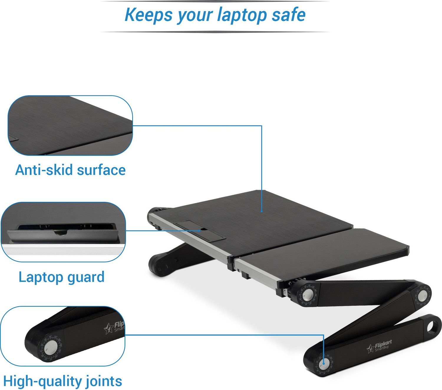 Image of Flipkart SmartBuy Metal Portable Laptop Table