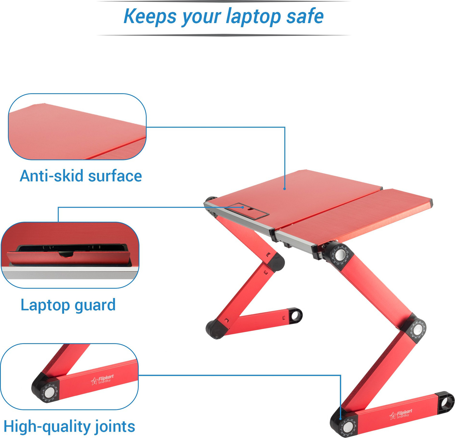Image of Flipkart SmartBuy Metal Portable Laptop Table