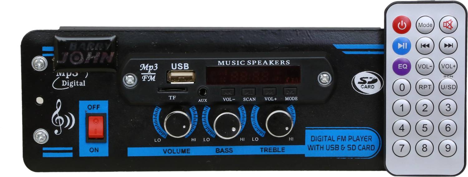 Barry John Car USB Player Double IC HI-FI Sound & Bass Treble with Bluetooth/USB/AUX/MMC/FM Car Stereo