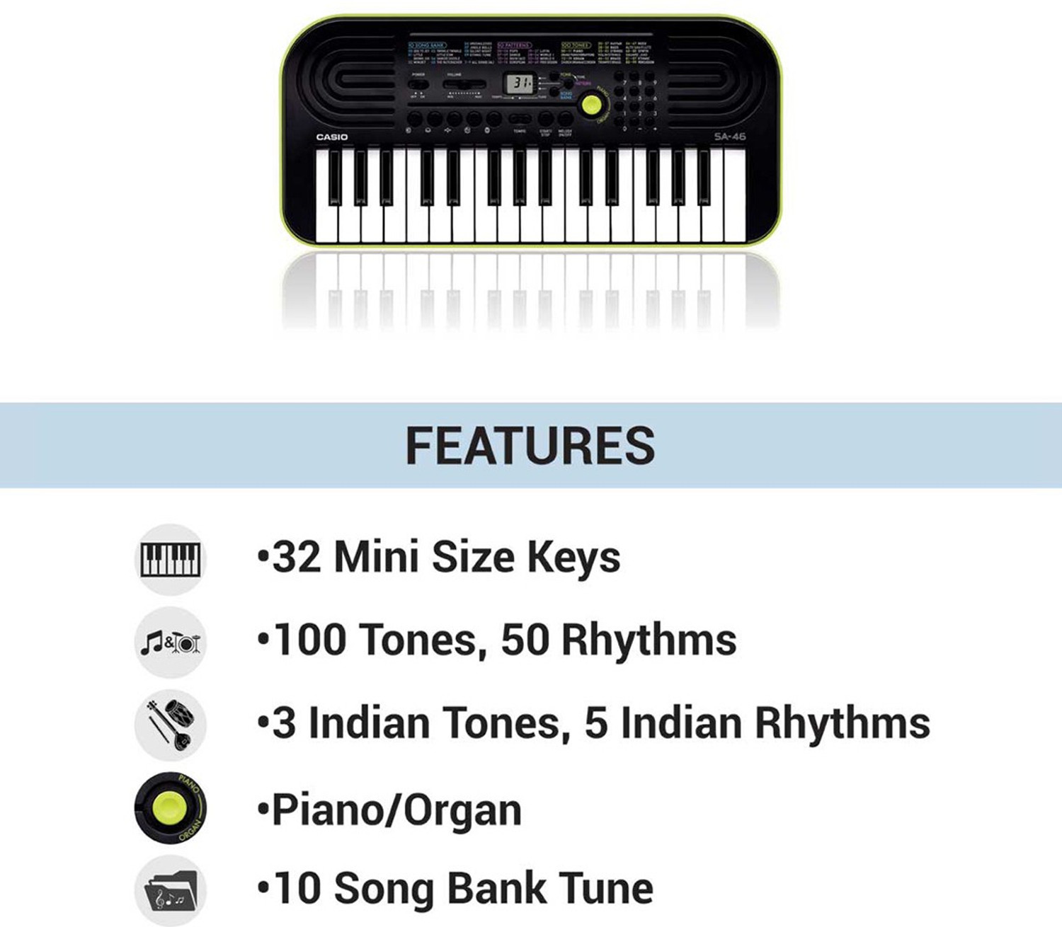 Image of CASIO SA-46 KM13 Digital Portable Keyboard