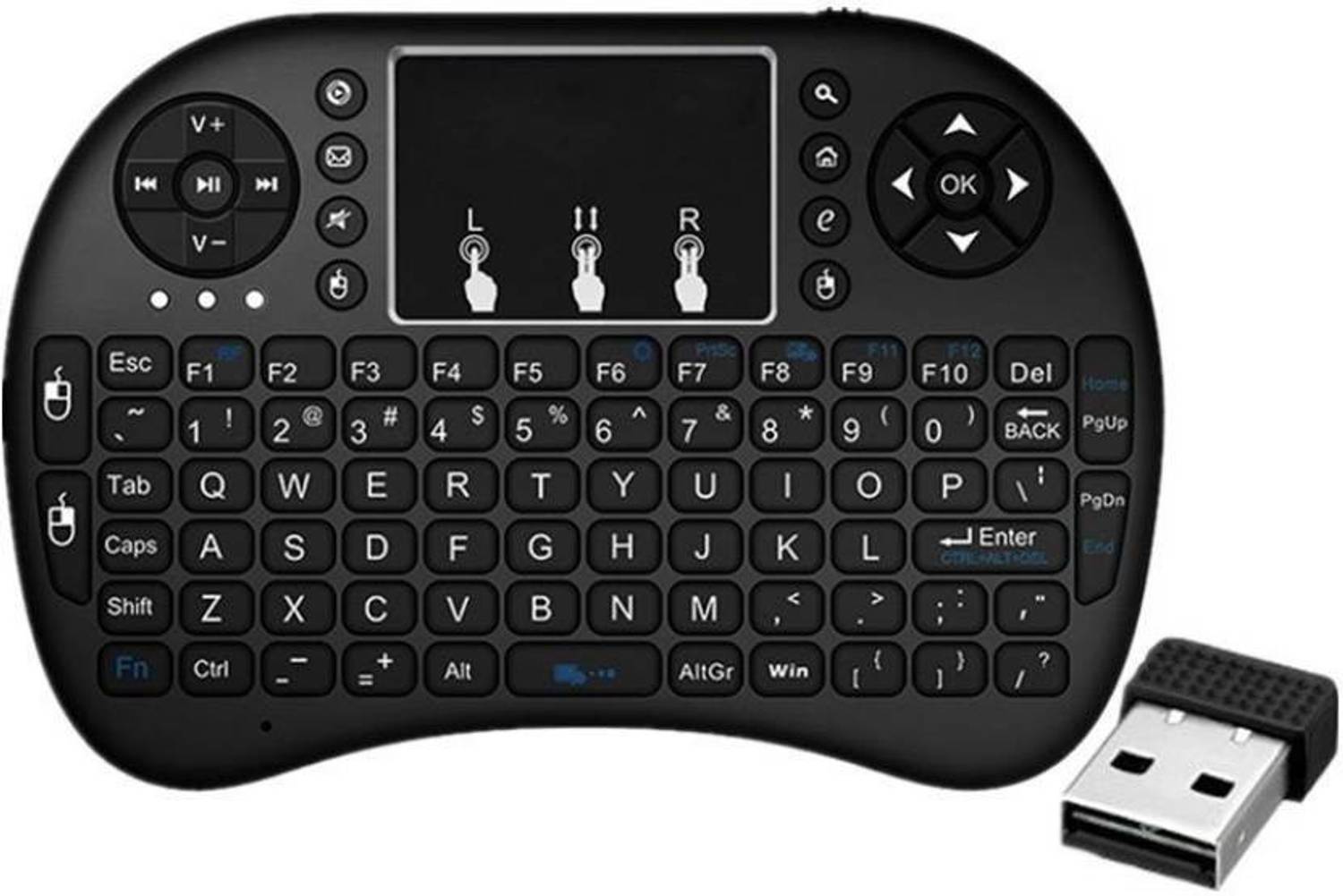 Boom 2.4G Mini Wired USB Handheld Laptop Keyboard Compatible with Desktop, Laptop, Mac