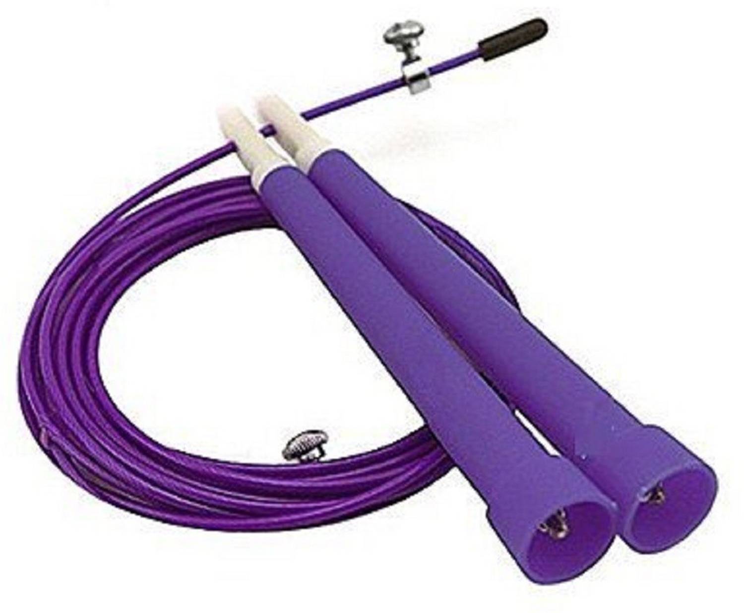 Aurion Speed Skipping Rope For Men & Women | 10 Feet Long Adjustable Steel Cable Wire Jump Rope | Designed For Intermediate And Advanced Levels | Light Weighted Handles Cause Less Arm Fatigue | Can Do 2 To 3 Rounds Per Second Speed Skipping Rope