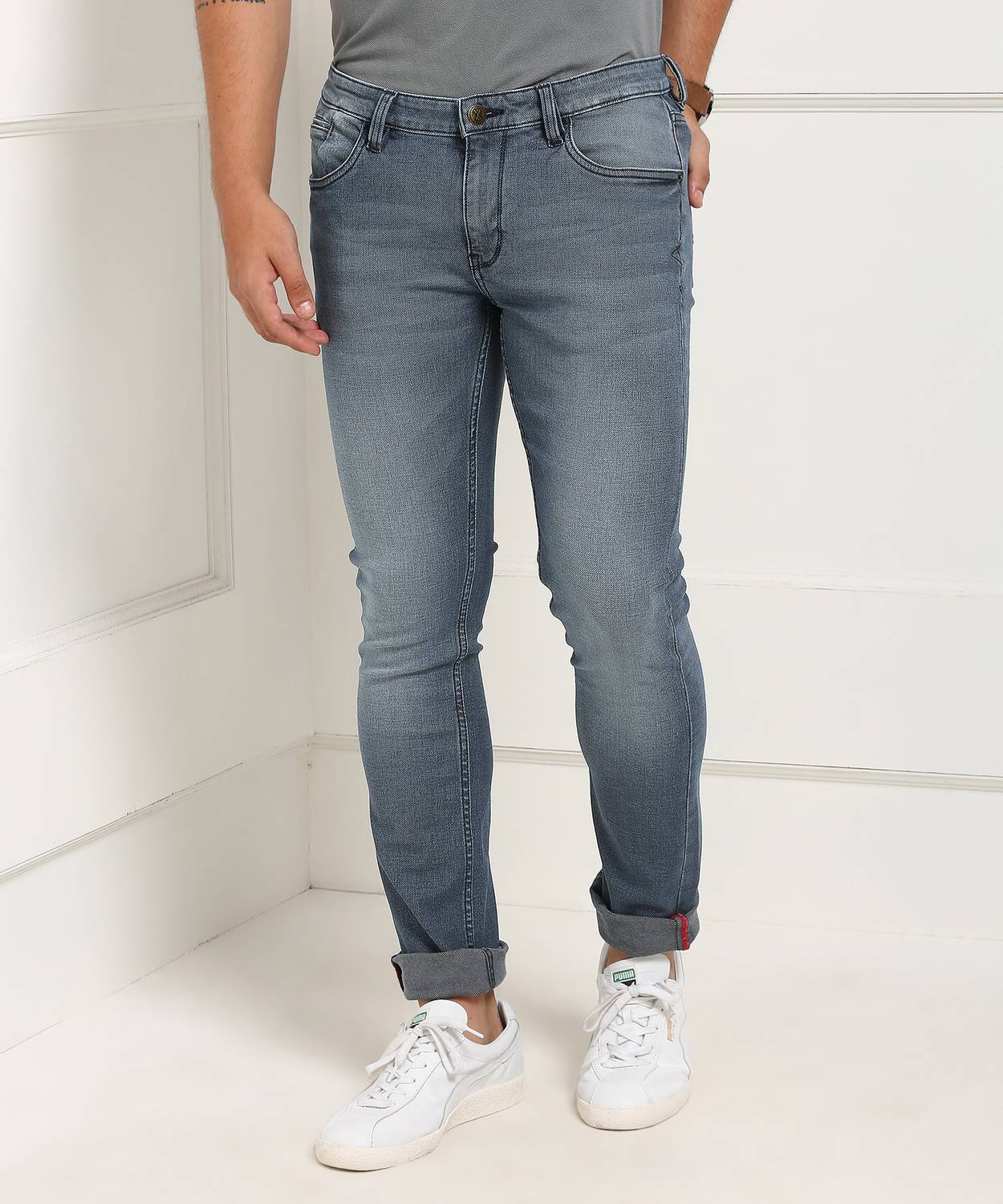 Arrow Blue Jean Company Slim Men Grey Jeans