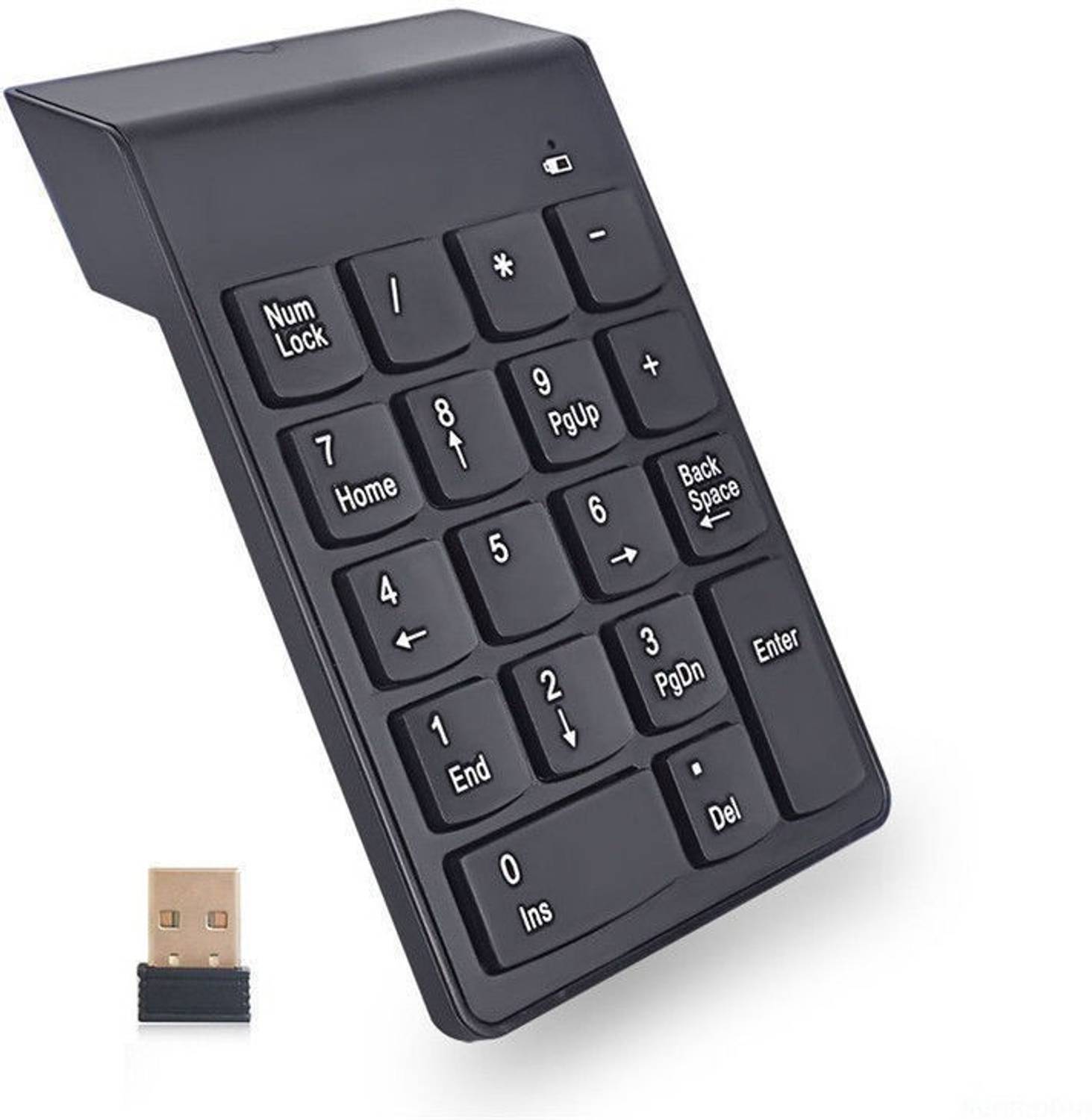 LipiWorld Mini Numeric Keypad 2.4GHz Wireless 18 Keys Pad for PC