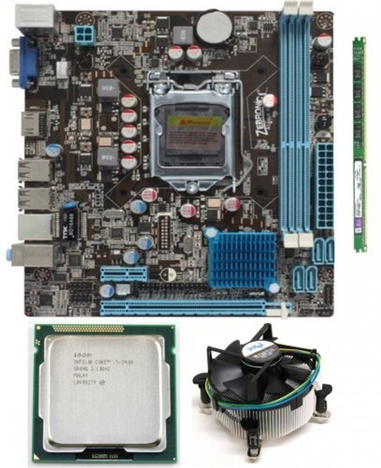 Image of ZEBRONICS H61 + i5 Second Gen + 4GB + Fan Combo Motherboard