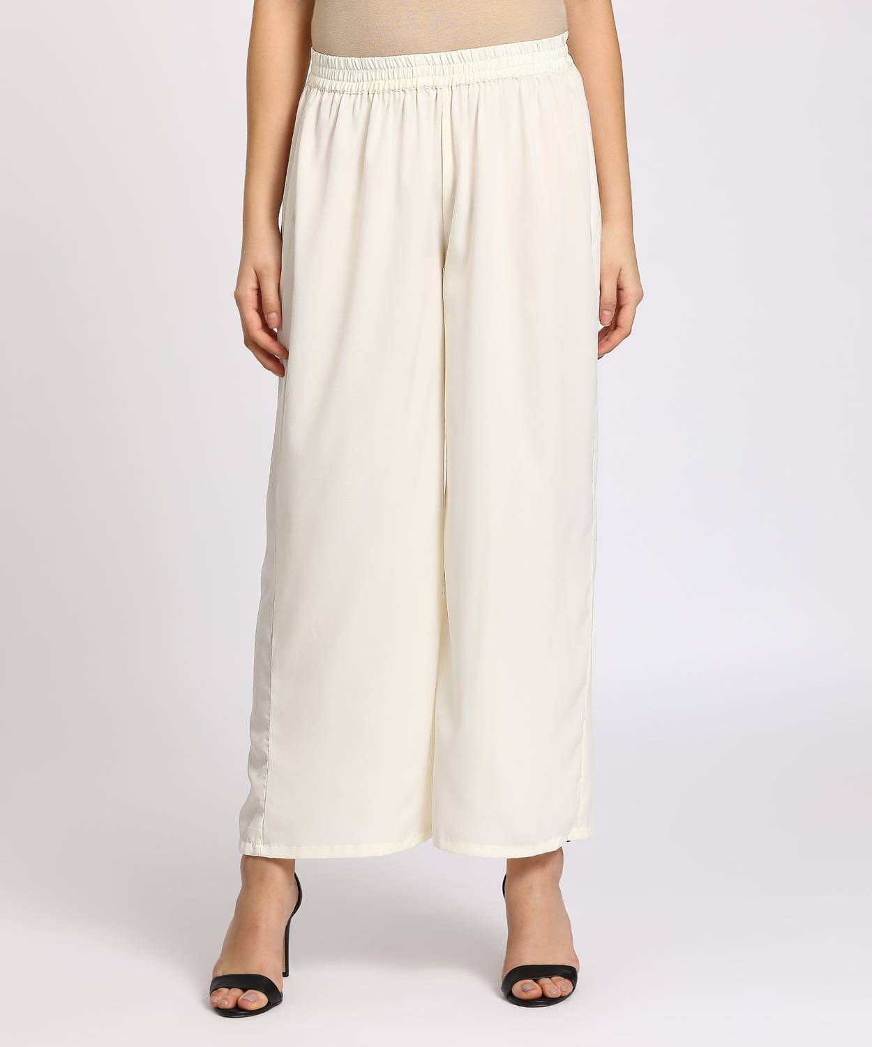 Aurelia Regular Fit Women Cream Trousers