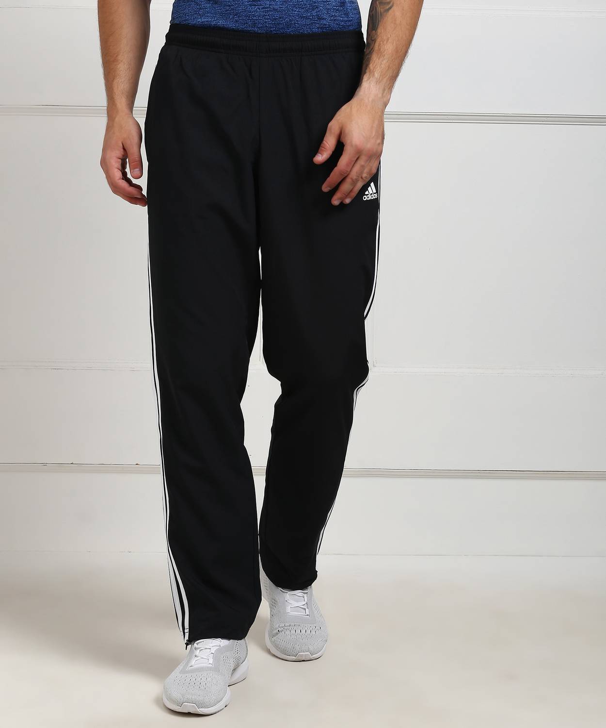ADIDAS Self Design Men Black Track Pants