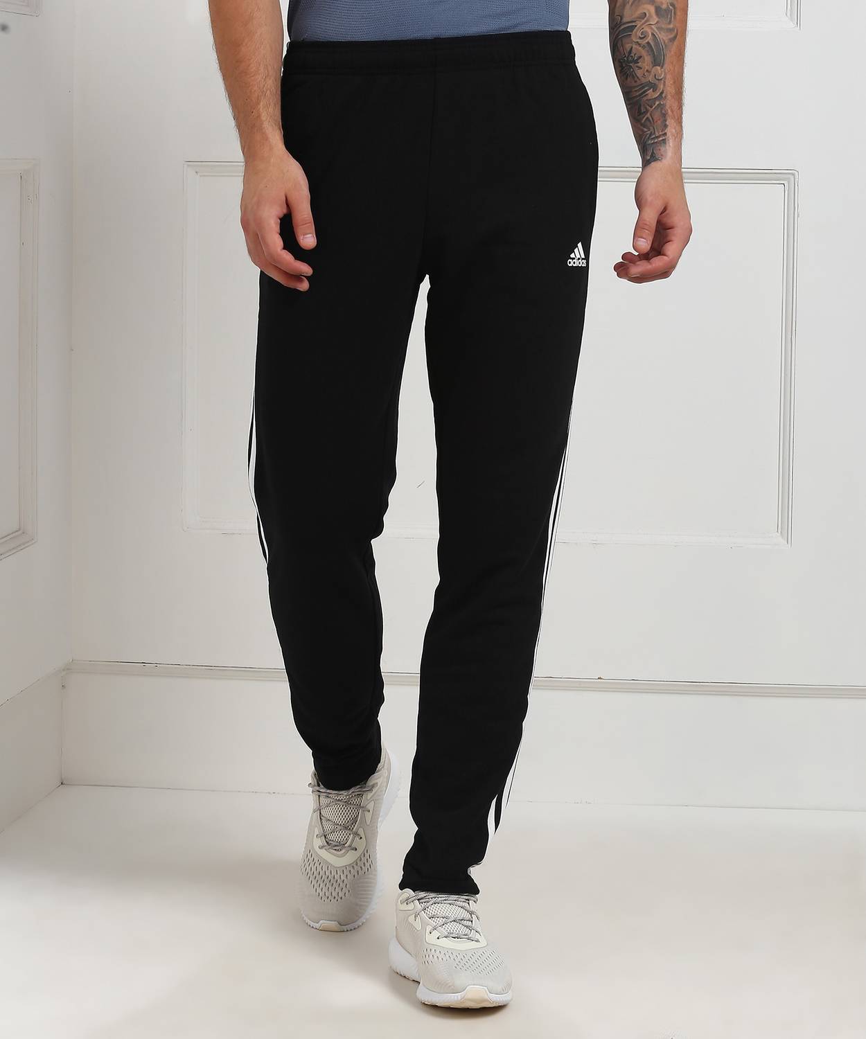 ADIDAS Solid Men Black Track Pants