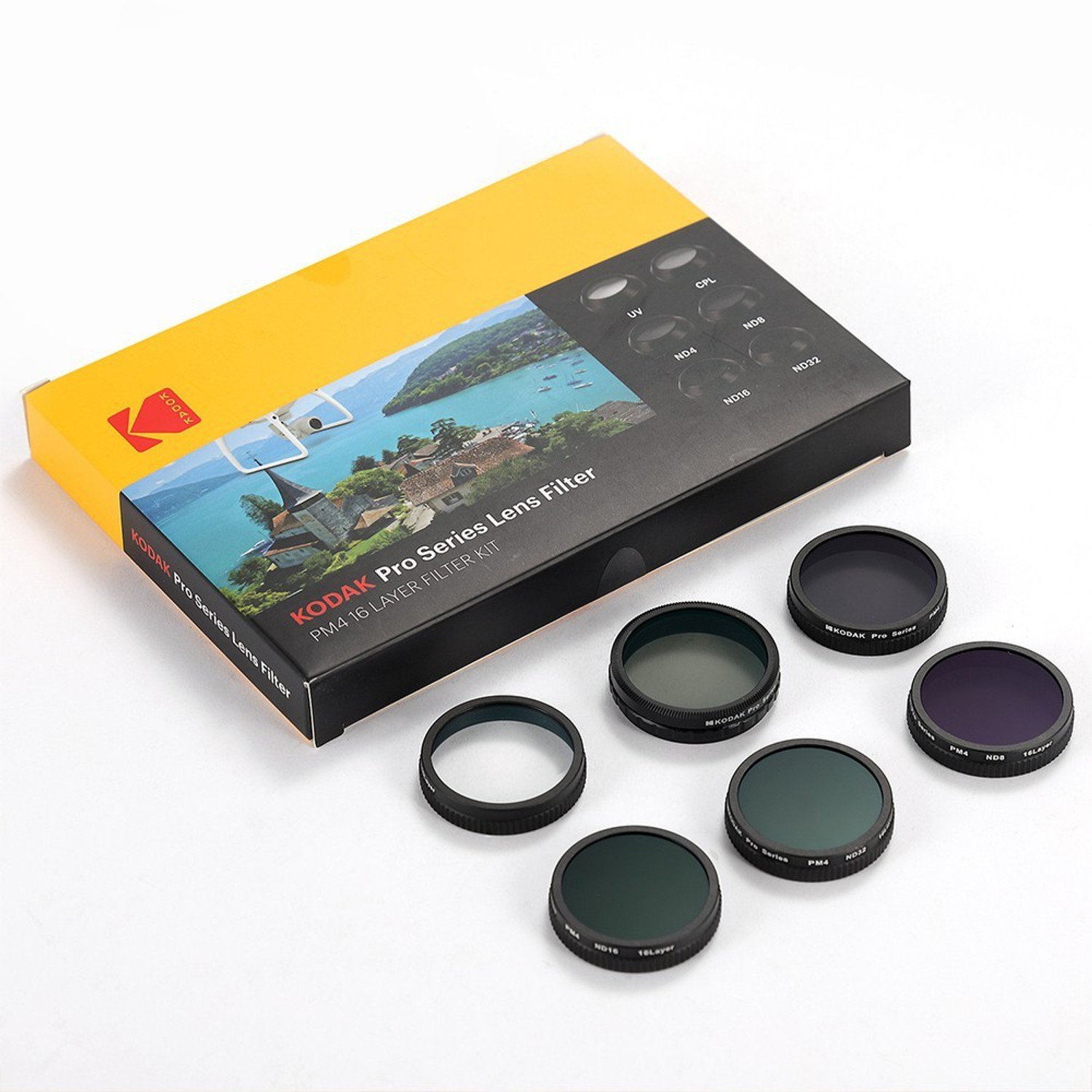 Image of KODAK Pro Series PM4 kit For DJI Drones 6 in 1 UV + CPL + ND4 + ND8 + ND16 + ND32 ND Filter