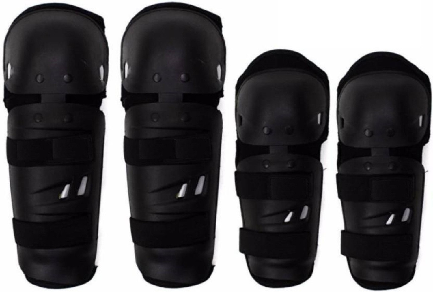 Image of Sweet Sweat Waist Trimmer Fox Stylish Designer Motorcycle Riding Knee Guard and Elbow Guard with Probiker Motorcycle Black Gloves Combo Pack (Best Product for Safety) Rider Knee Slider